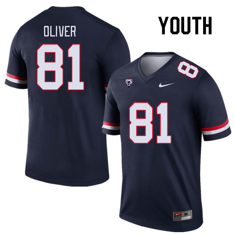 Youth #81 Julius Oliver Arizona Wildcats College Football Jerseys Stitched Sale-Navy - Click Image to Close